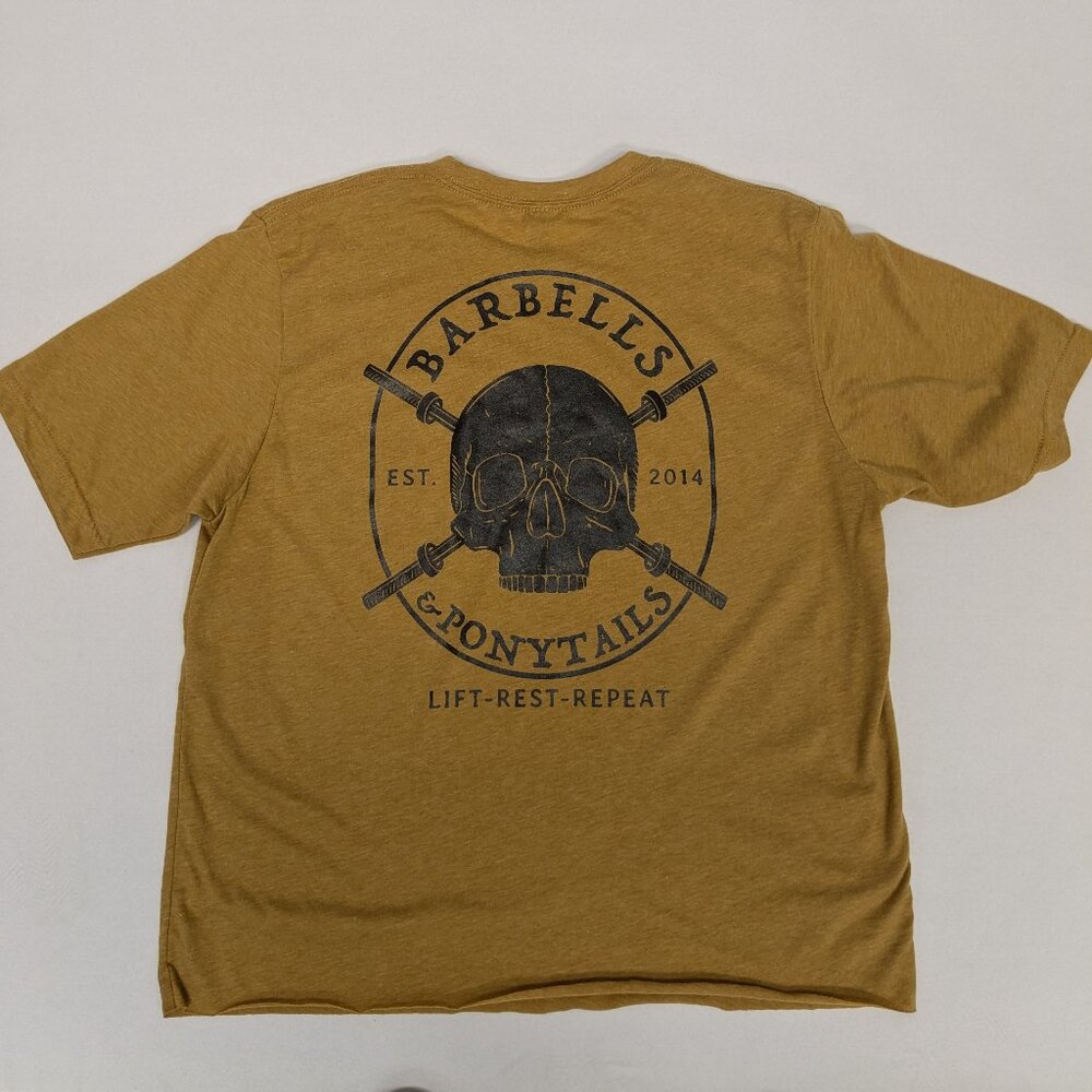 Skulls And Barbells Crop T-Shirt Sz M NEW